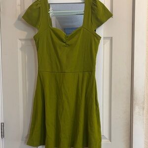 Capped Sleeve Mini Dress